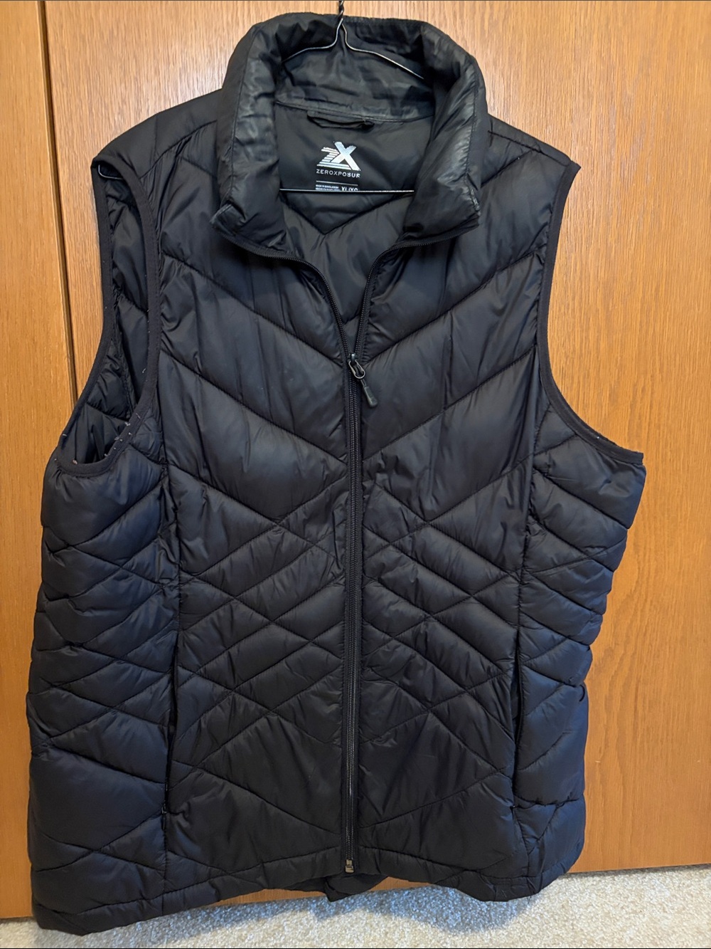 Black Quilted Packable Puffer Vest XL